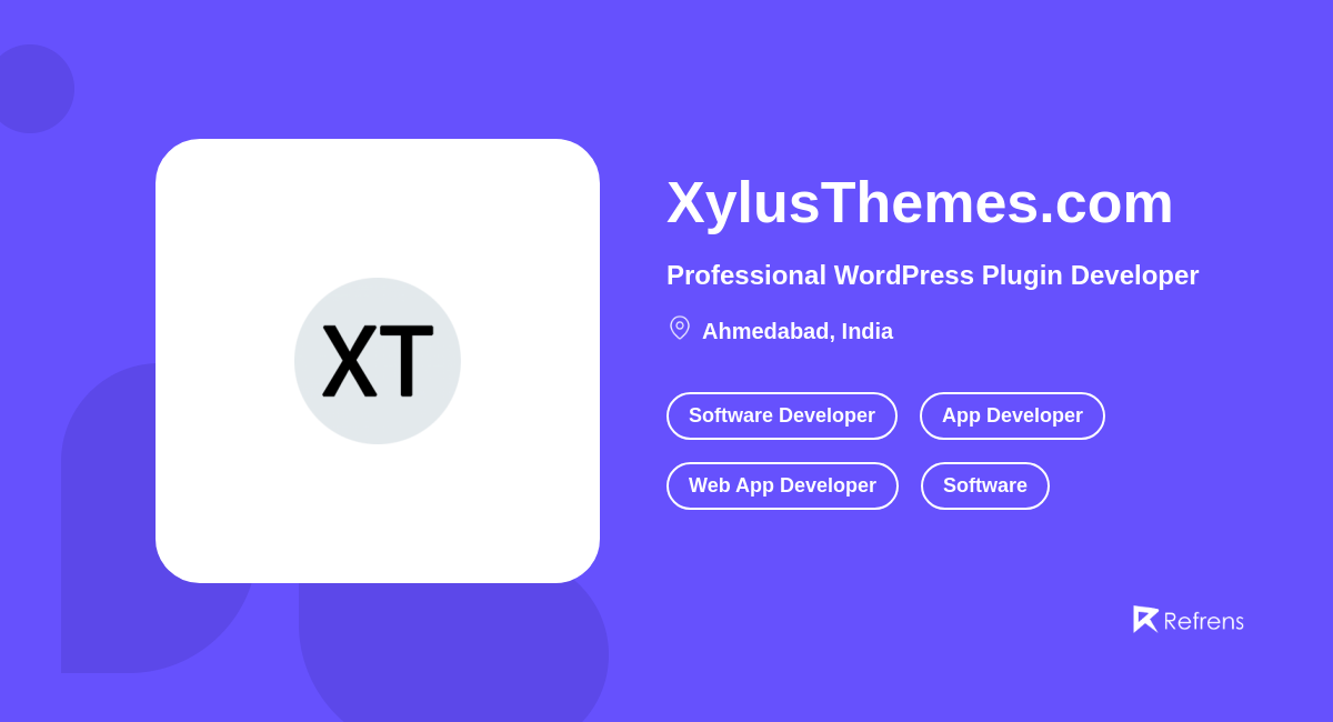 Xylusthemes software developer ahmedabad refrens